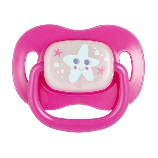 Пустушка силіконова анатомічна Canpol babies Love&sea, 0-6 міс., рожевий (22/410_new pink) - Pampik