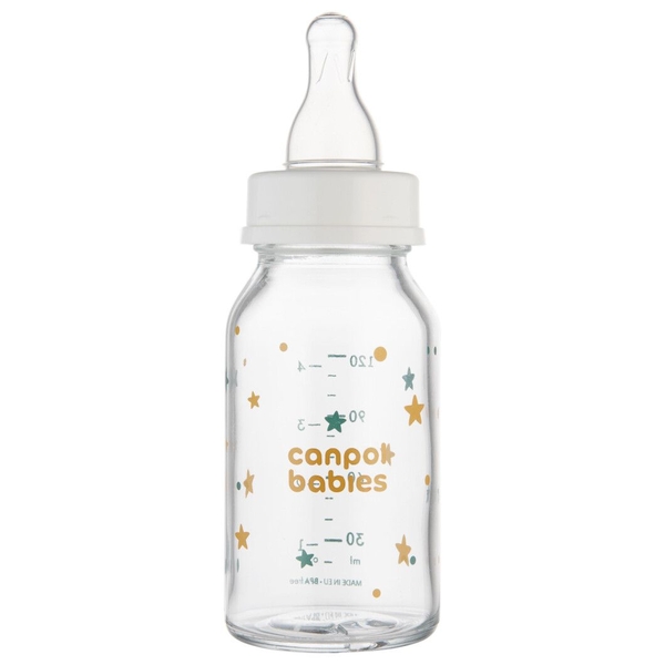 Бутылочка стеклянная Canpol Babies, бирюзовый, 120 мл (42/202 Бірюзовий) - Pampik - 2