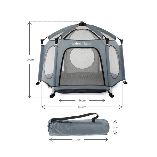 Манеж дитячий DreamBaby Adventure Blue/Grey (G9510) - Pampik - 3