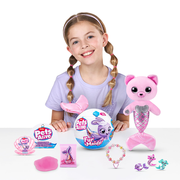 Интерактивный игровой набор Pets & Robo Alive Furmaids S1 Котенок Пурл (9555A) - Pampik - 7