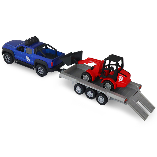 Игровой набор TechnoDrive Внедорожник с прицепом и погрузчиком (510207.270) - Pampik - 7