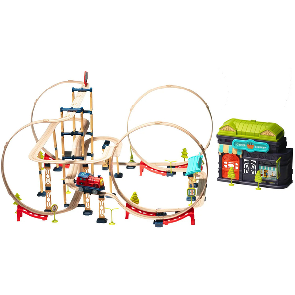 Ігровий набір Otamanko Трюкова залізниця Хоробрий паровозик, 175 деталей (532.02.29) - Pampik