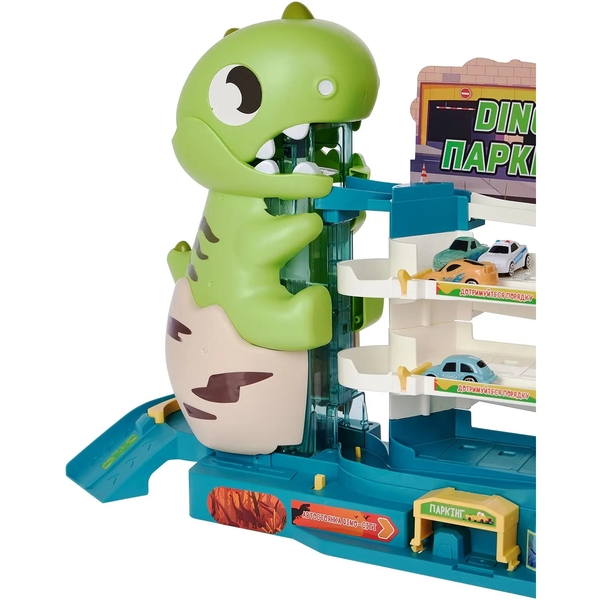 Игровой набор ZIPP Toys Dino Автотрек-паркинг, электрический, 6 машинок (532.01.26) - Pampik - 4