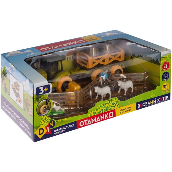 Ігровий набір-конструктор OTAMANKO Веселий хутір: трактор з причепом, фермер з вівцями та курями (532.01.57) - Pampik - 7