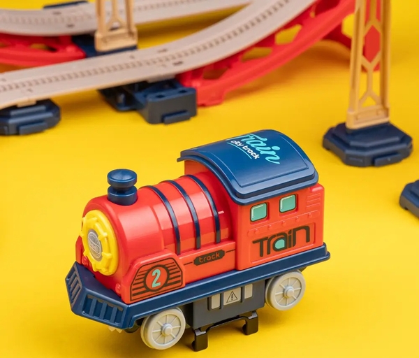 Игровой набор Otamanko Трюковая железная дорога Храбрый паровозик, 142 детали (532.02.27) - Pampik - 8