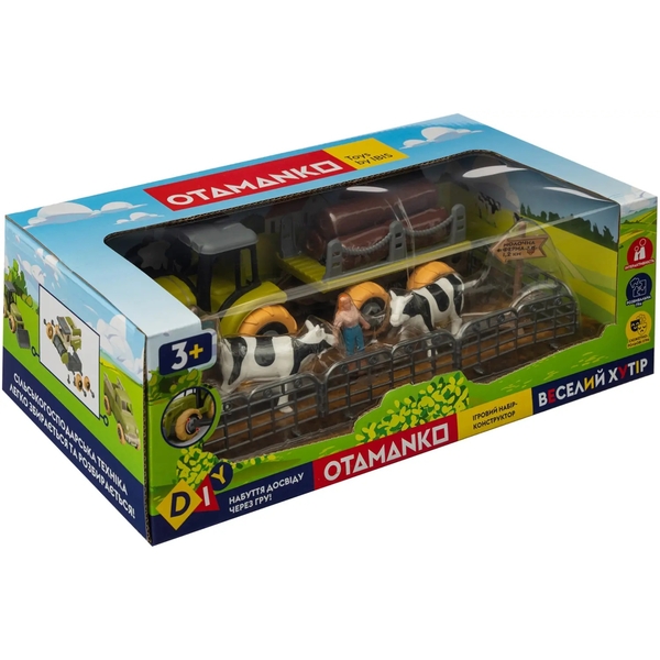 Ігровий набір-конструкторOTAMANKO Веселий хутір: трактор з причепом та фермер з коровами (532.01.56) - Pampik - 8