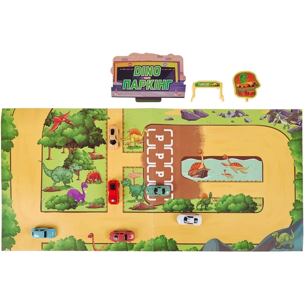 Игровой набор ZIPP Toys Dino Автотрек-паркинг, электрический, 6 машинок (532.01.26) - Pampik - 8