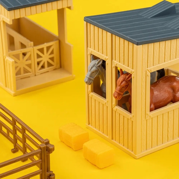 Ігровий набір-конструкторOTAMANKO Веселий хутір: вантажівка та стайня з конями (532.01.61) - Pampik - 7