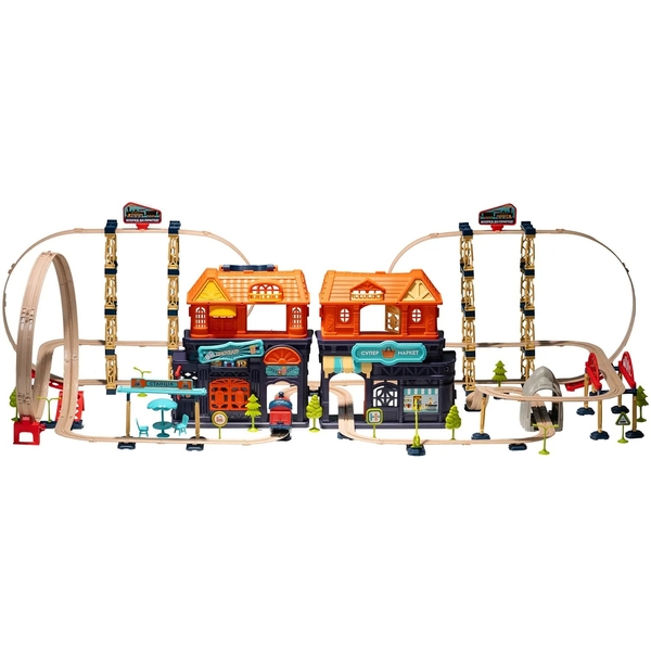 Ігровий набір Otamanko Трюкова залізниця Хоробрий паровозик, 222 деталі (532.02.32) - Pampik