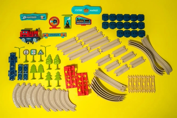 Игровой набор Otamanko Трюковая железная дорога Храбрый паровозик, 137 деталей (532.02.30) - Pampik - 9