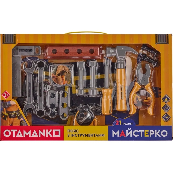 Іграшковий інструмент OTAMANKO Майстерко: пояс із інструментами, жовтий (532.01.47) - Pampik - 4