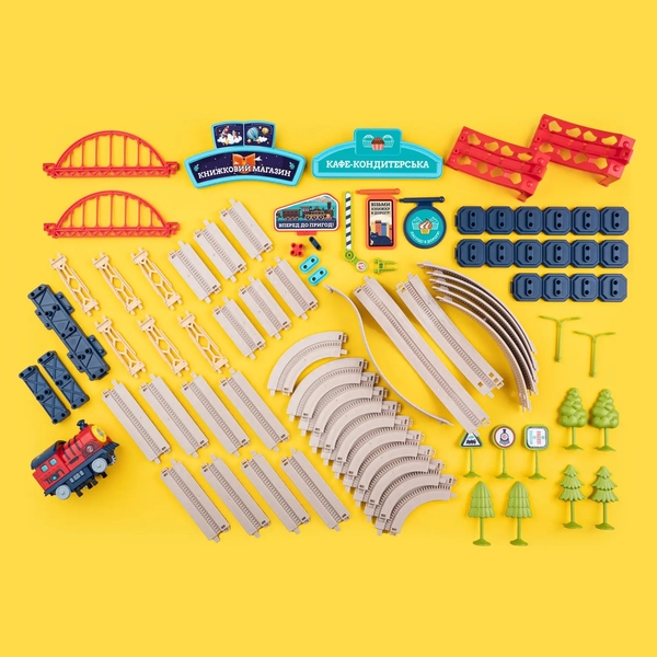 Ігровий набір Otamanko Трюкова залізниця Хоробрий паровозик, 173 деталі (532.02.28) - Pampik - 3