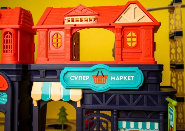 Игровой набор Otamanko Трюковая железная дорога Храбрый паровозик, 137 деталей (532.02.30) - Pampik - 5