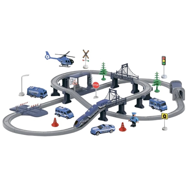 Ігровий набір ZIPP Toys Міський експрес, 104 деталі, синій (532.01.10) - Pampik