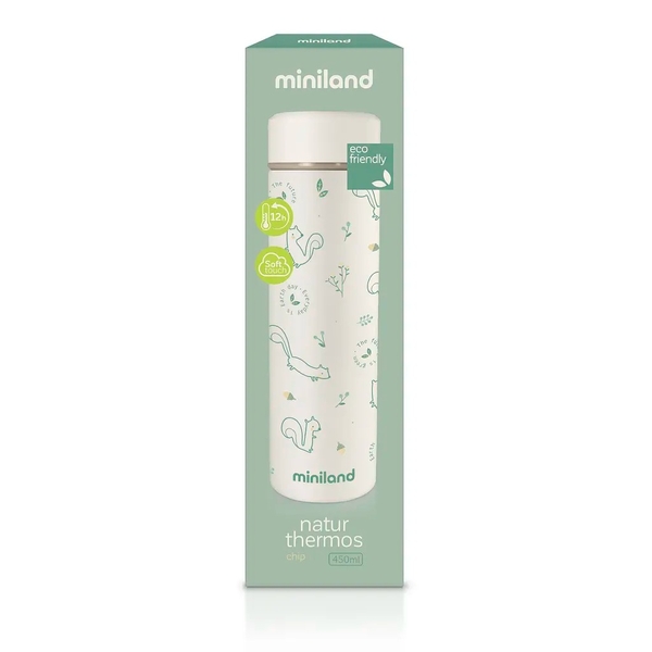 Термос Miniland Natur Chip, білий, 450 мл (89262) - Pampik - 2