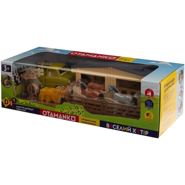 Ігровий набір-конструкторOTAMANKO Веселий хутір: вантажівка та стайня з конями (532.01.61) - Pampik - 4