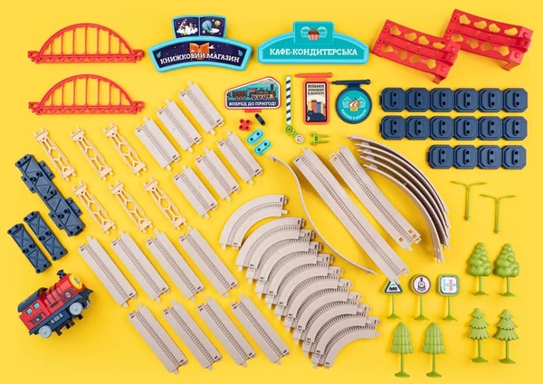 Игровой набор Otamanko Трюковая железная дорога Храбрый паровозик, 142 детали (532.02.27) - Pampik - 10