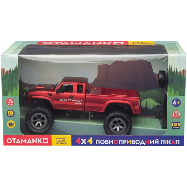Машинка на радиоуправлении OTAMANKO 4x4 Полноприводный пикап с камерой, красный (532.01.39) - Pampik - 11