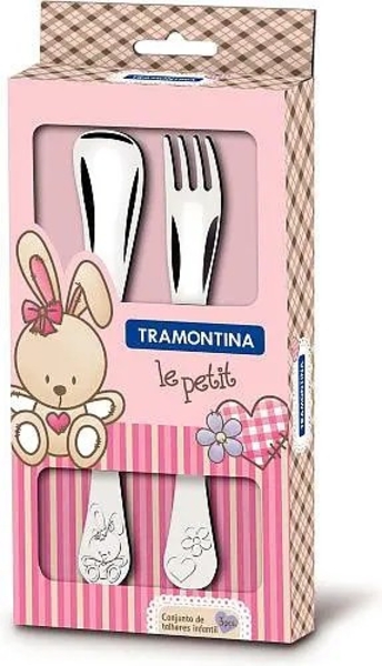Набор столовых приборов для детей Tramontina Baby Le Petit pink, 2 предмета (66973/015) - Pampik