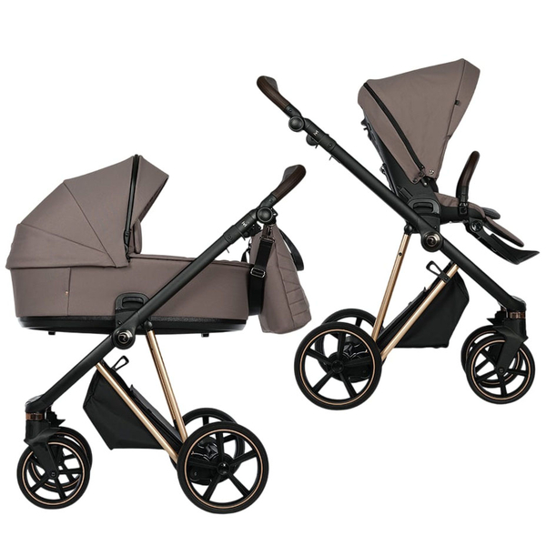 Універсальна коляска 2в1 Roan Ivi Cocoa Rose Gold 2.0 (R-I-CRG) - Pampik