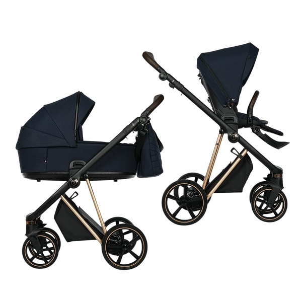 Універсальна коляска 2в1 Roan Ivi Mystic Blue Rose Gold 2.0 (R-I-MBG) - Pampik
