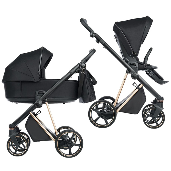 Універсальна коляска 2в1 Roan Ivi Raven Rose Gold 2.0 (R-I-RN) - Pampik