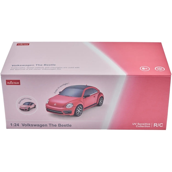 Машинка на радіокеруванні Rastar Volkswagen Beetle UV Sesitive Collection 1:24, рожевий (454.00.48) - Pampik - 9