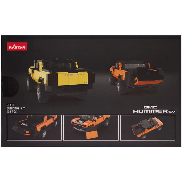 Машинка-конструктор Rastar Bricks Hummer EV 1:30, 454 деталей, помаранчевий (454.00.88) - Pampik - 7