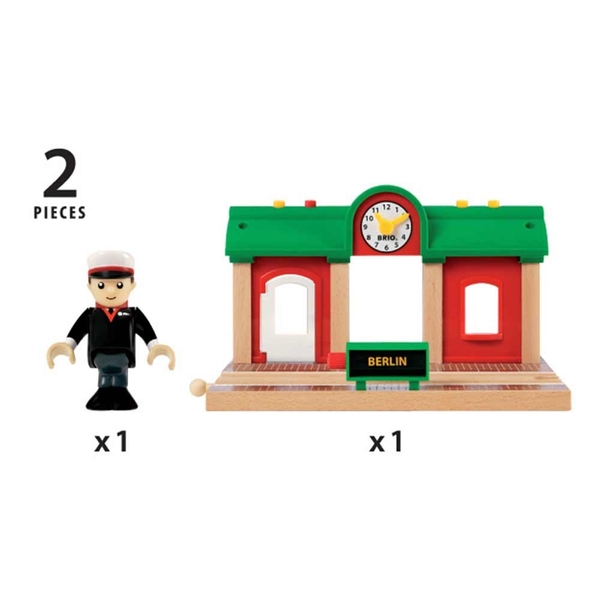 Станция для железной дороги Brio со звукозаписью (33578) - Pampik - 6