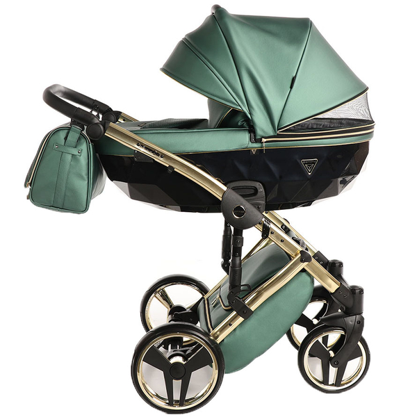 Універсальна коляска 2в1 Junama Fluo line V3 02, зелений (J-Fl-02) - Pampik - 3