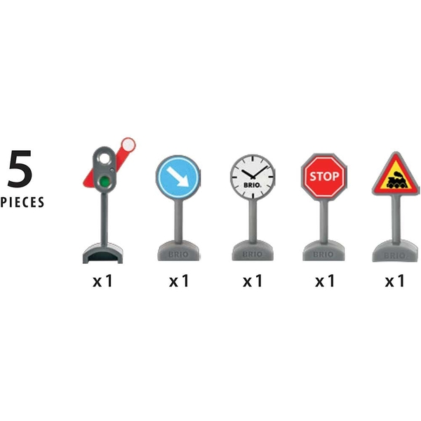 Набор дорожных знаков для железной дороги Brio (33864) - Pampik - 3
