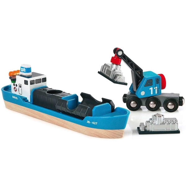 Корабль для железной дороги Brio с вагоном-краном (33534) - Pampik - 2