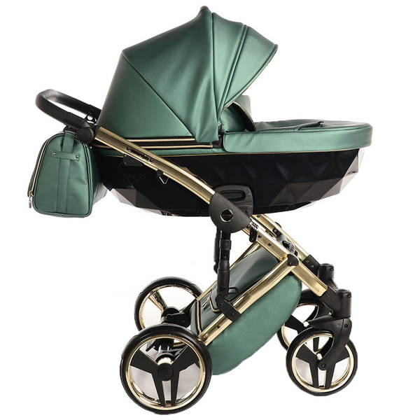 Універсальна коляска 2в1 Junama Fluo line V3 02, зелений (J-Fl-02) - Pampik - 4