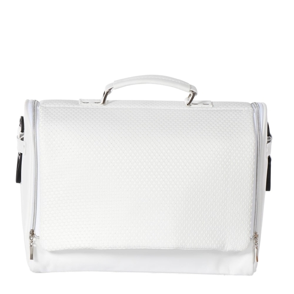 Універсальна коляска 2в1 Junama Mirror Satin 06, білий/ золота рама (J-MS-06) - Pampik - 2