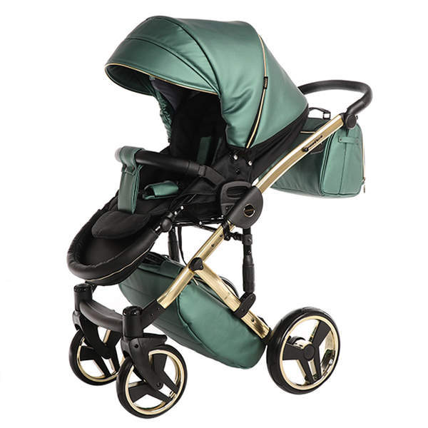 Універсальна коляска 2в1 Junama Fluo line V3 02, зелений (J-Fl-02) - Pampik - 10