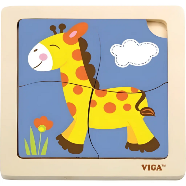 Пазл Viga Toys Жираф, 4 элемента (51319) - Pampik