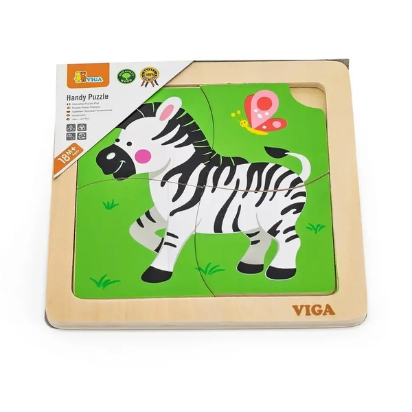 Пазл Viga Toys Зебра, 4 елемента (51317) - Pampik - 3