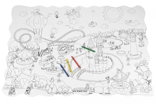 Пазл-розмальовка Same Toy Парк розваг, 50 елементів (2033Ut) - Pampik - 4