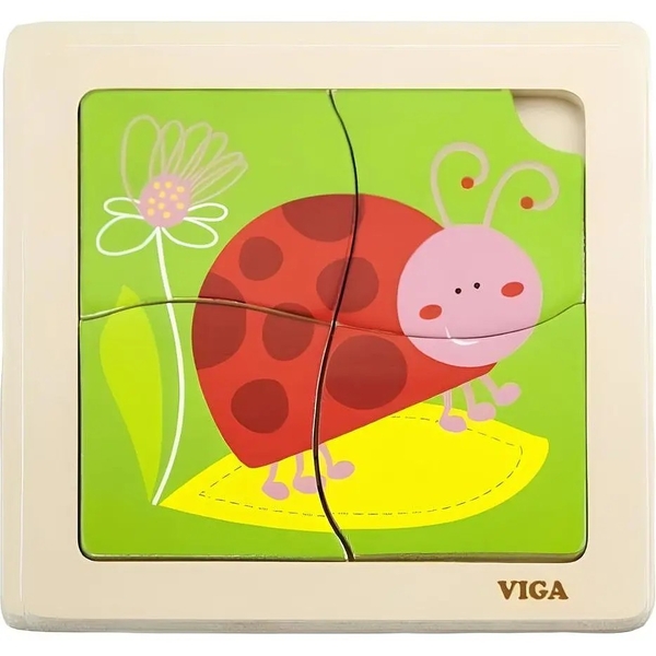 Пазл-вкладиш Viga Toys Сонечко, 4 елементи (50140) - Pampik