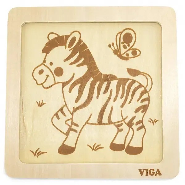 Пазл Viga Toys Зебра, 4 елемента (51317) - Pampik - 2