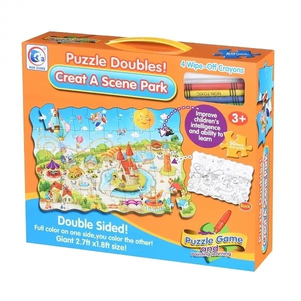 Пазл-розмальовка Same Toy Парк розваг, 50 елементів (2033Ut) - Pampik