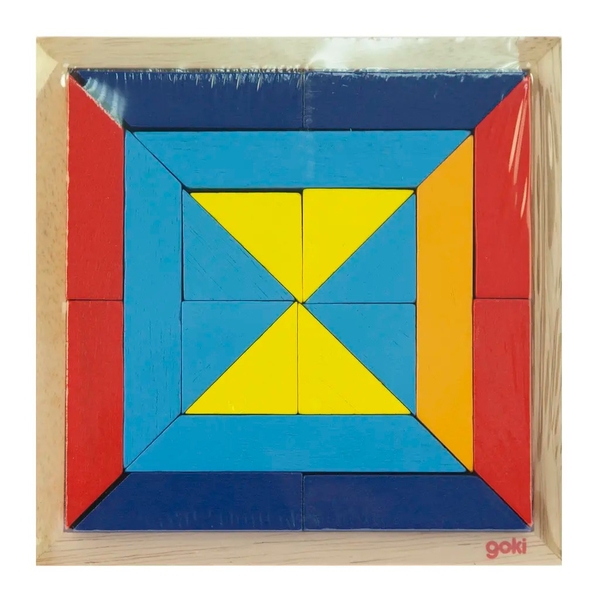 Пазл деревянный Goki Мир форм Треугольники (57572-1) - Pampik