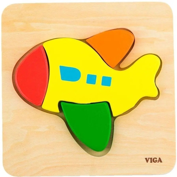 Пазл Viga Toys Самолет, 4 элемента (50173) - Pampik