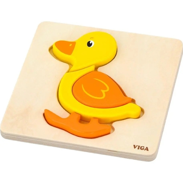 Мини-пазл Viga Toys Уточка, 4 элемента (59929) - Pampik