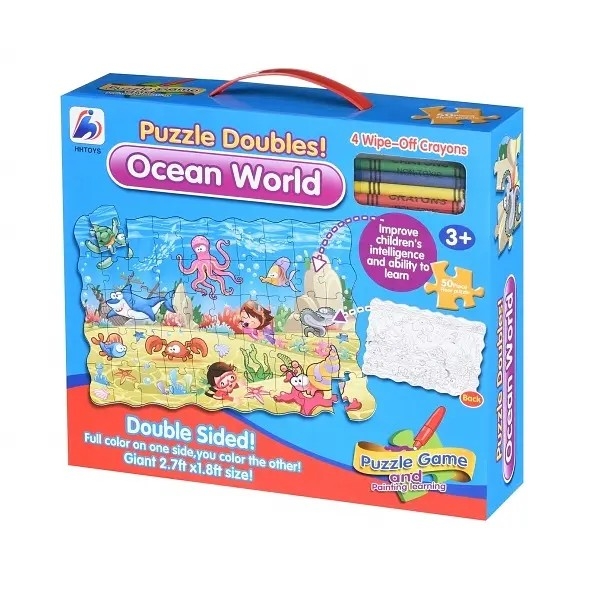 Пазл-раскраска Same Toy Подводный мир, 50 элементов (2036Ut) - Pampik