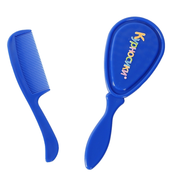 Щітка та гребінець для волосся Курносики, синій (7070 гол) - Pampik
