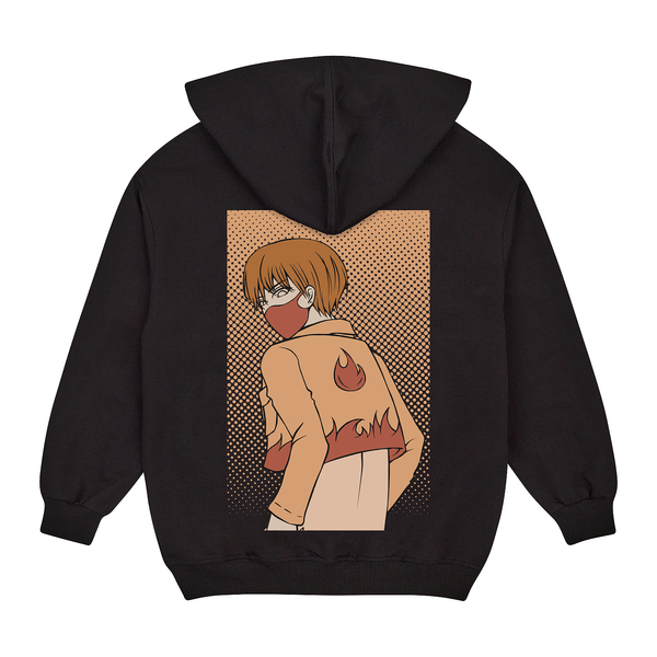 Спортивна кофта Garnamama худі велике на блискавці + з наклейкою Anime 122-128 Чорний (1056246.1421303) - Pampik