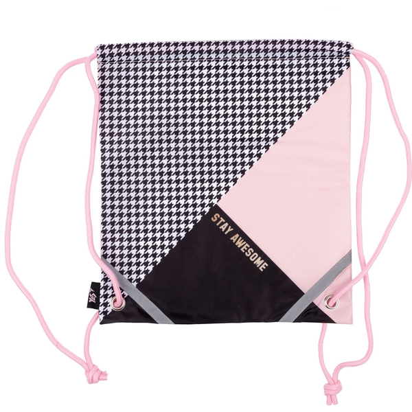 Сумка для взуття Yes SB-10 Stay Awesome, рожевий з сірим (559135) - Pampik