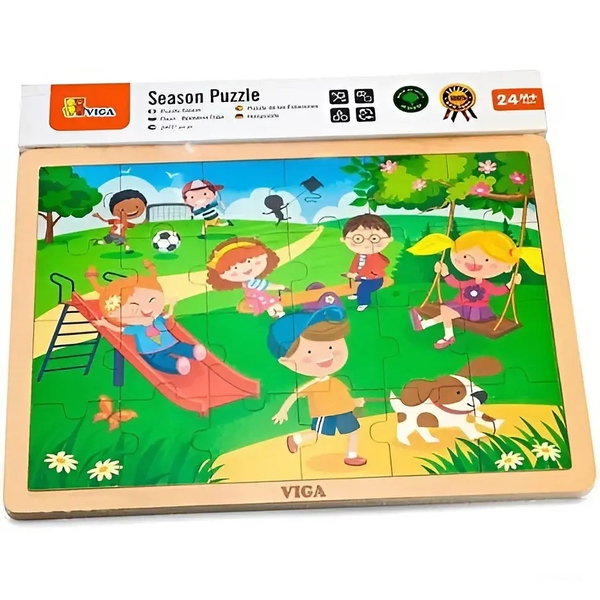 Пазл Viga Toys Времена года Весна, 24 елемента (51269) - Pampik - 3