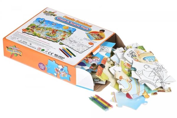 Пазл-розмальовка Same Toy Парк розваг, 50 елементів (2033Ut) - Pampik - 2